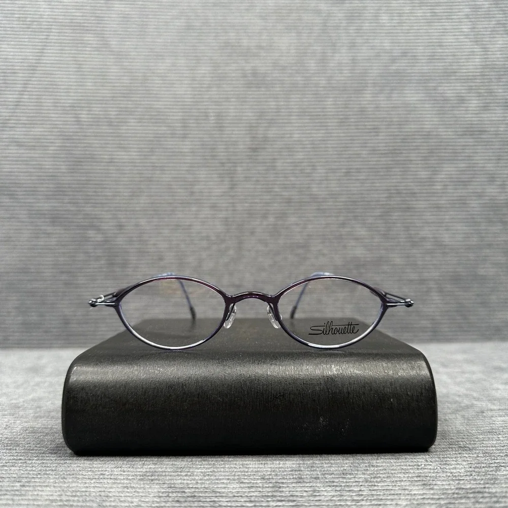 Silhouette SPX M 1948 6053 Purple Oval Y2K Eyeglasses Frames 46-21-135 Austria